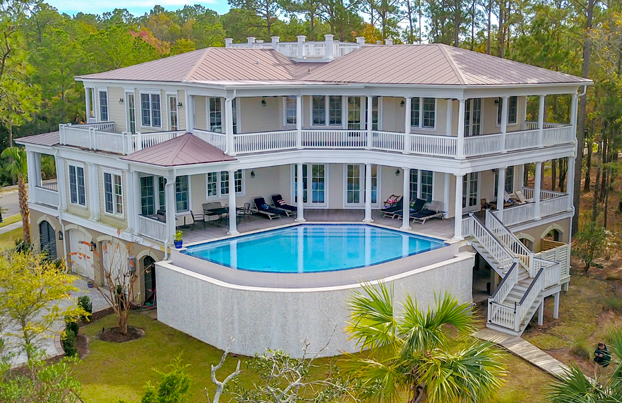 elevated pool construction