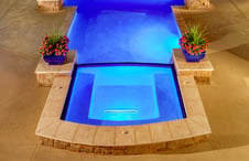 geometric-pool-with-spa-illuminated