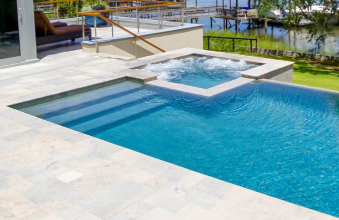 Swimming Pool Entry Steps: Designing for Extra Fun, Utility and Beauty