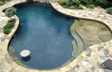  octagon-cocktail-table-on-gunite-pool