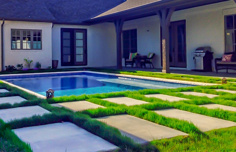 ornamental-grass-around-swimming-pool