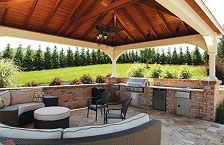 Outdoor Kitchen Under A Pavilion