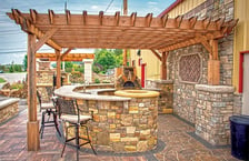 Outdoor Kitchen with Pergola