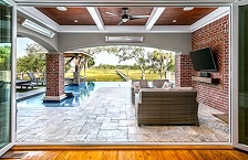 Pavillion Outdoor Living Room With TV Monitor