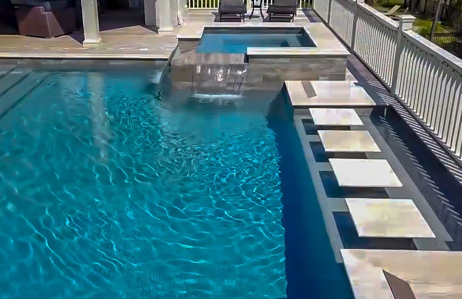 deep rectangle pool