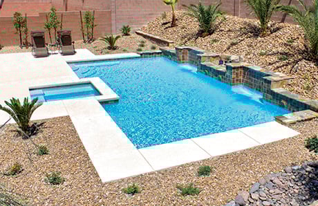 above ground square pool with deck