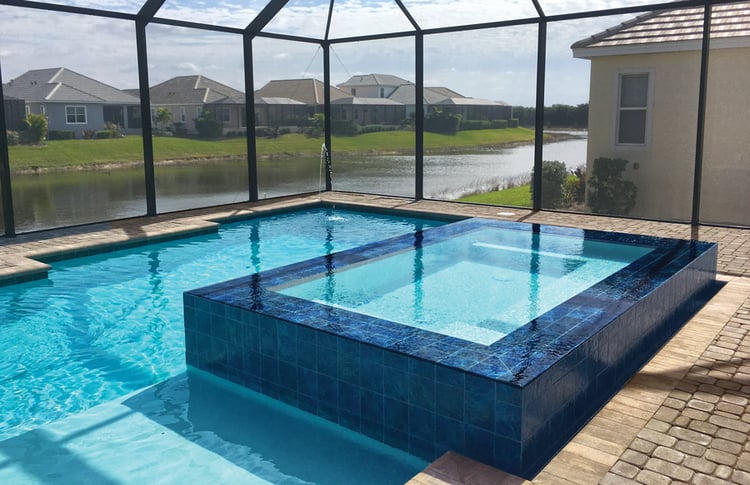 What is a rim flow spa on a custom swimming pool? (with design photos)