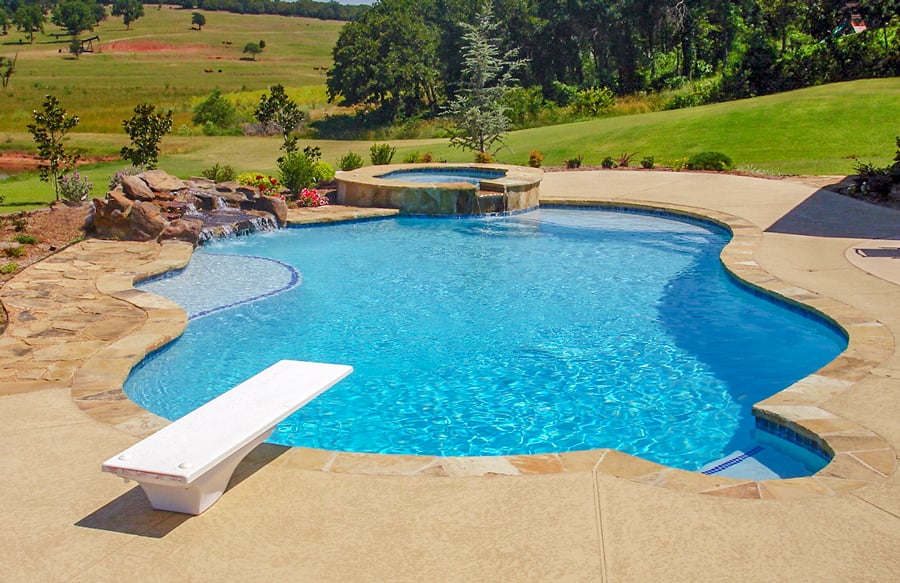 Swimming Pool With Diving Board