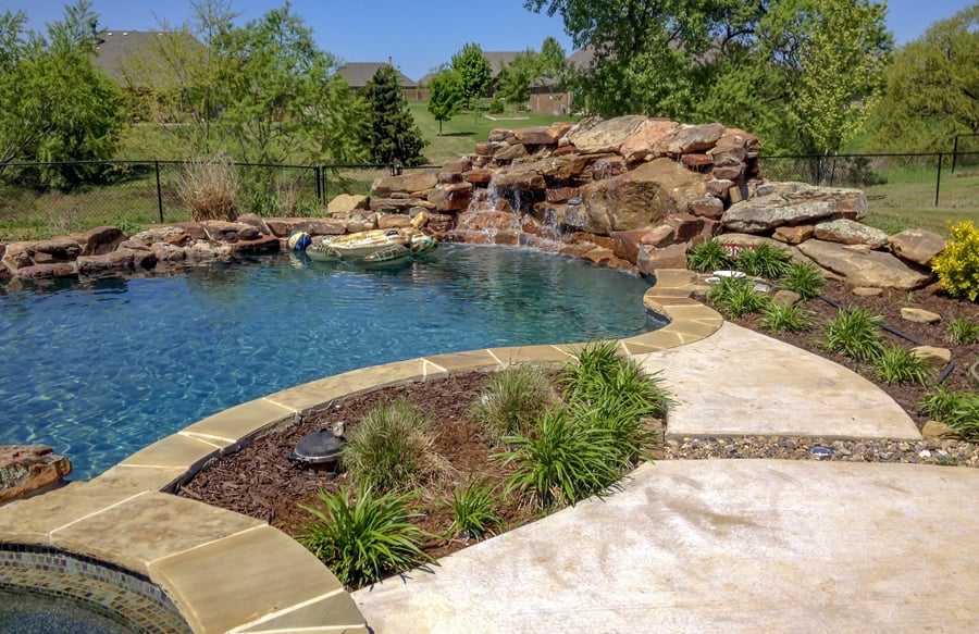 Swimming Pool With Landscape Pocket