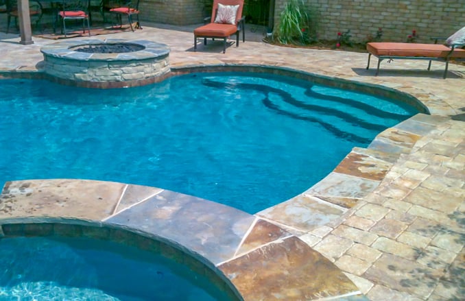 Swimming Pool Entry Steps: Designing for Extra Fun, Utility and Beauty