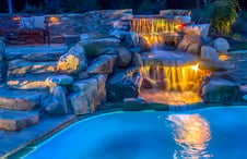 waterfall-lit-by-LEDs-on-pool