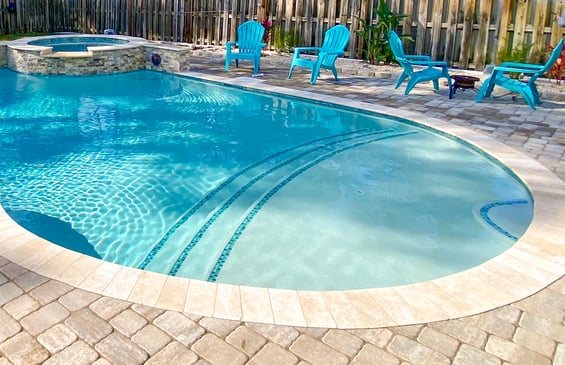 Swimming Pool Entry Steps: Designing for Extra Fun, Utility and Beauty