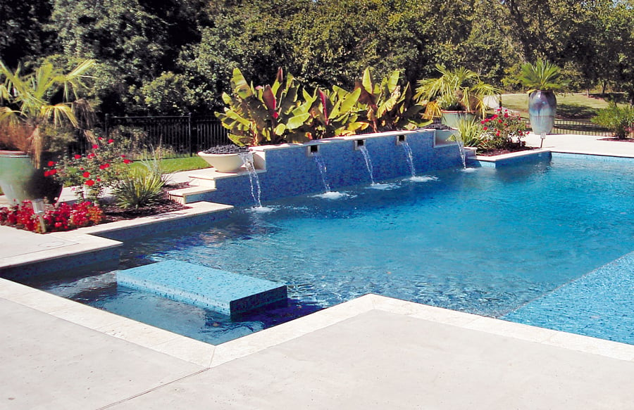 glass-tile-beam-withwater-features-on-pool