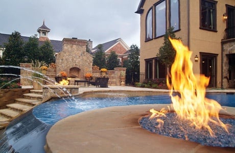 Swimming Pool Fire Features 15 Hot Examples In Photos