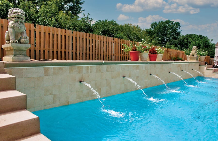 Pool Scupper / Spout Water Features with Stunning Examples