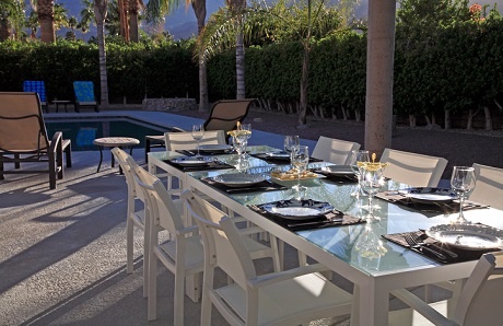 Poolside table on sale and chairs